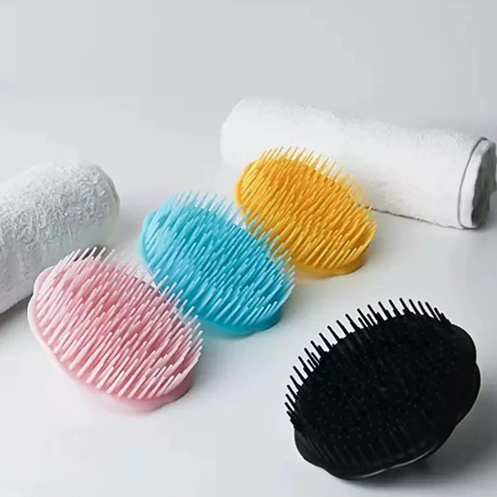 1pc Hair Massager Comb Round Scalp Care Hair Brush Promote Hair Growth Scalp Plastic Combs Hair Scrub Comb