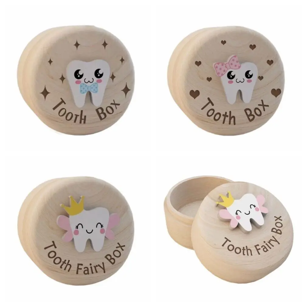 Wooden Milk Teeth Organizer Durable Collecting Teeth High Quality Baby Tooth Box Save Gifts Tooth Box