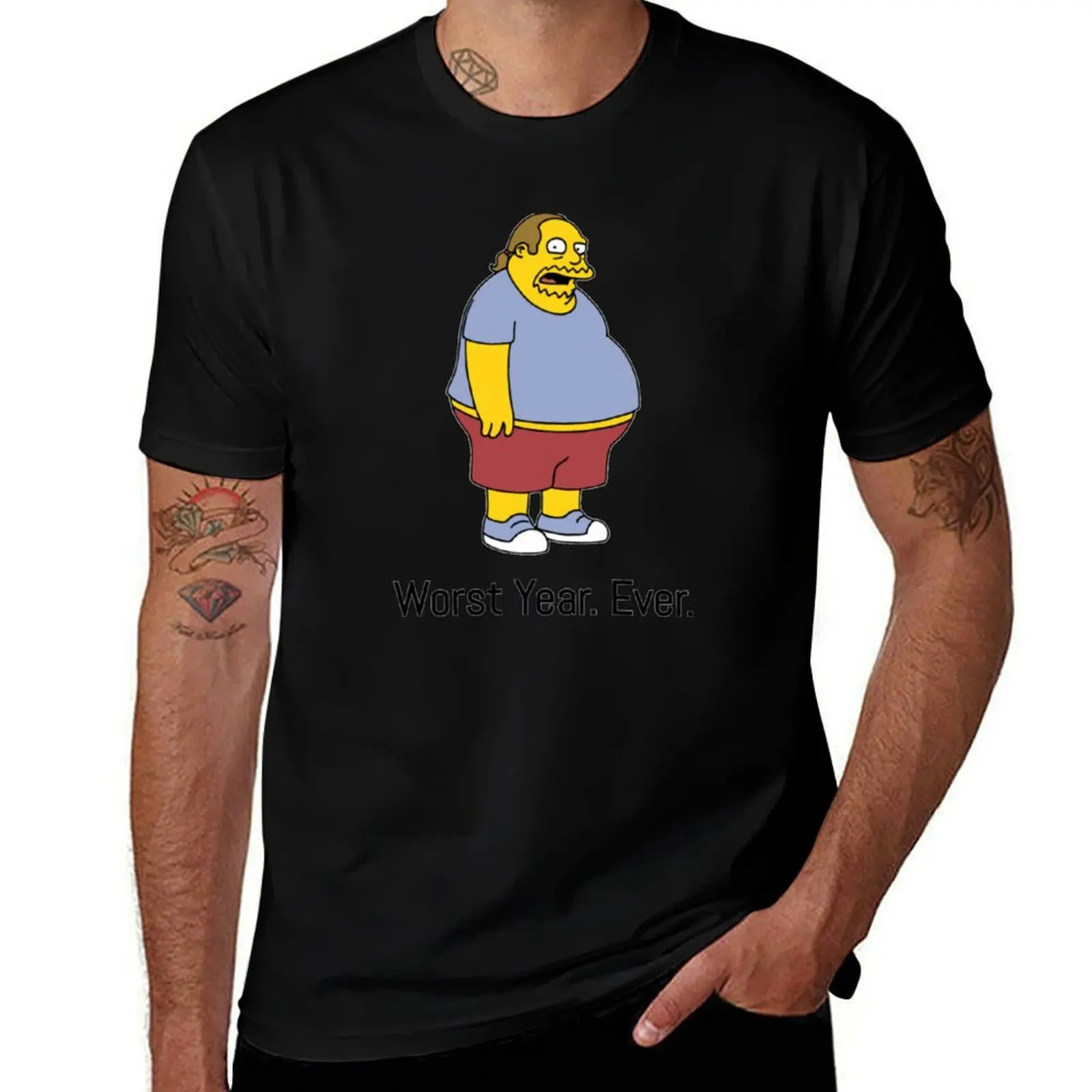 

Worst year ever (comic book guy) T-Shirt Man t-shirt summer tops vintage anime shirt Funny t-shirts clothing for men