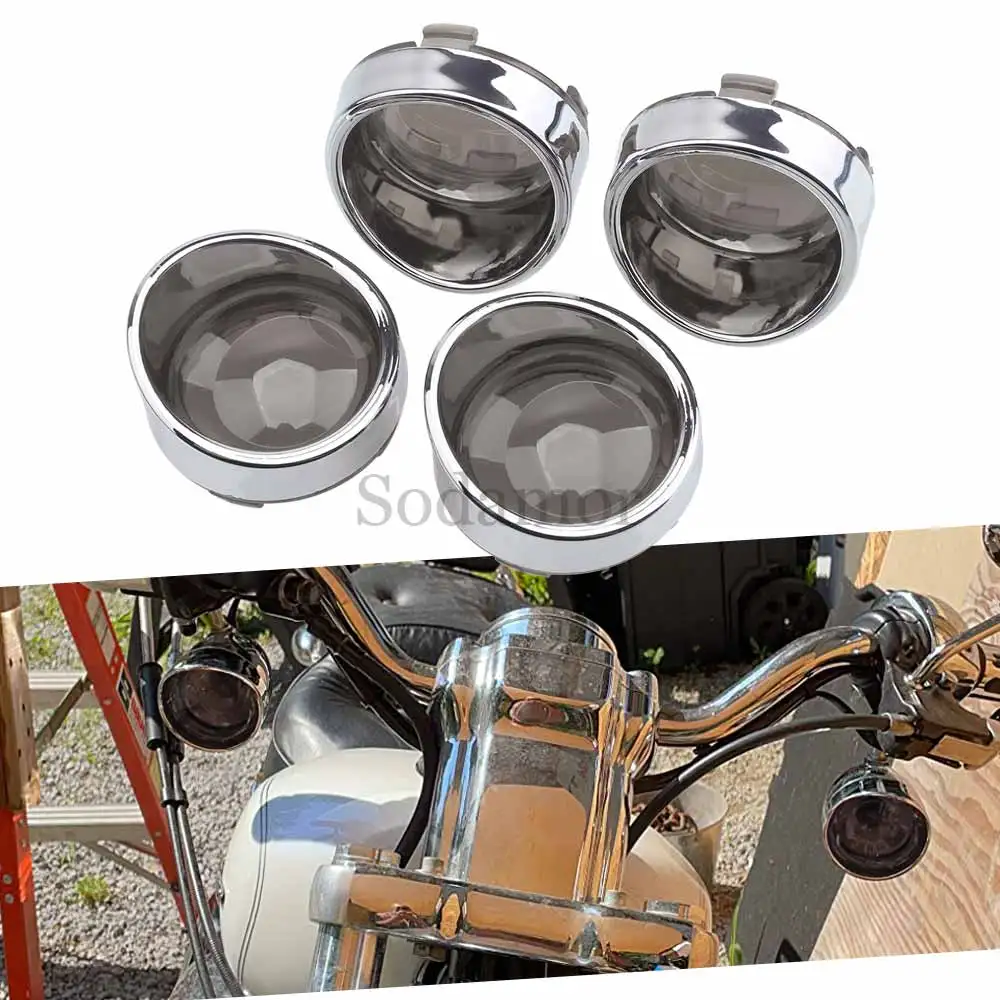 New Motorcycle Accessories 4PCS Turn Signals lens Cover Plastic Material Fit For Harley 2000&up Dyna (except 09~FXDB/FXDWG type)