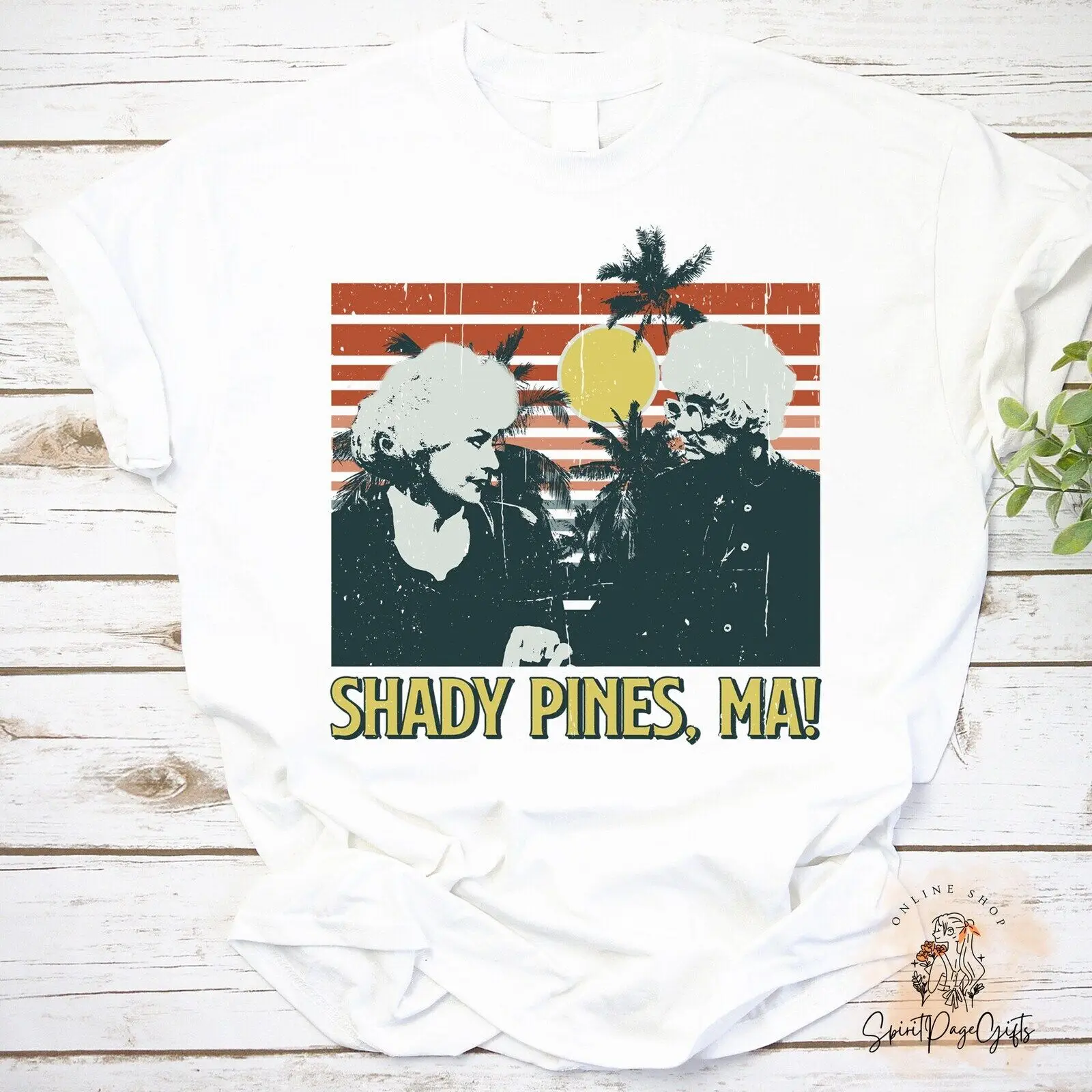 Classic Vintage Shady Pines Ma The Golden Girls T Shirt Dorothy Zbornak