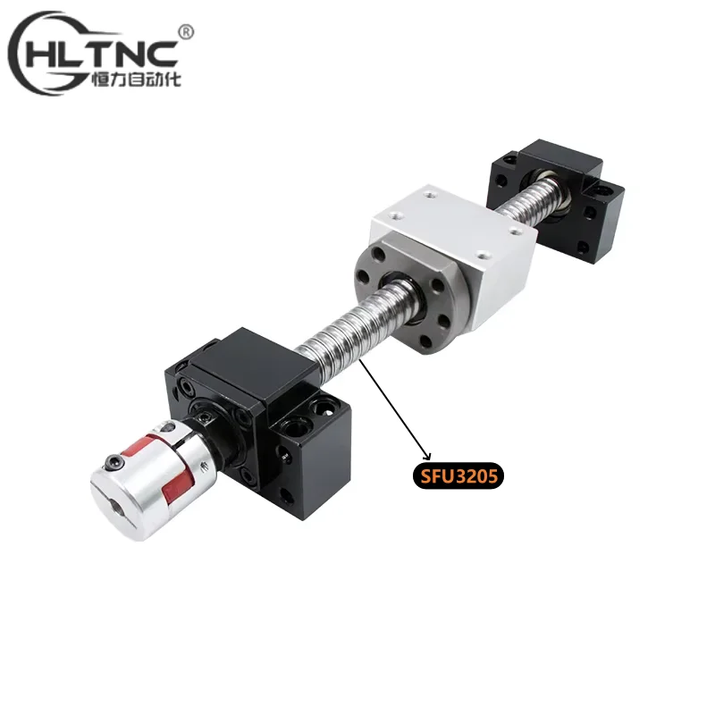 

SFU3205 32mm C7 Rolled Ball Screw Set With BK25 BF25 Support Machined + DSG32H Nut Housing + D40 L66 Coupling For CNC Engraver