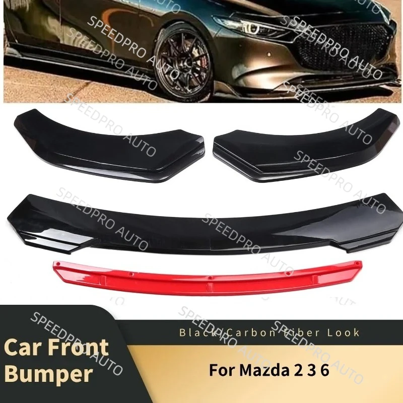 

Передний бампер автомобиля, спойлер для губ, нижний сплиттер для M-azda 2 3 6, автоматический диффузор, накладка, защита от царапин, комплект кузова, черный