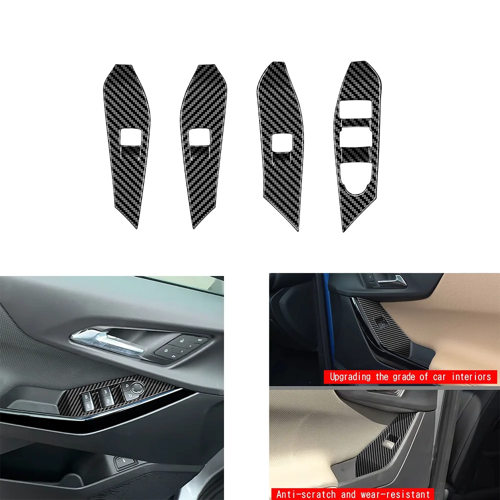

ABS Window Lift Switch Control Sticker Trim Compatible with For Chevrolet Equino 2025 LHD Interior Protection Set
