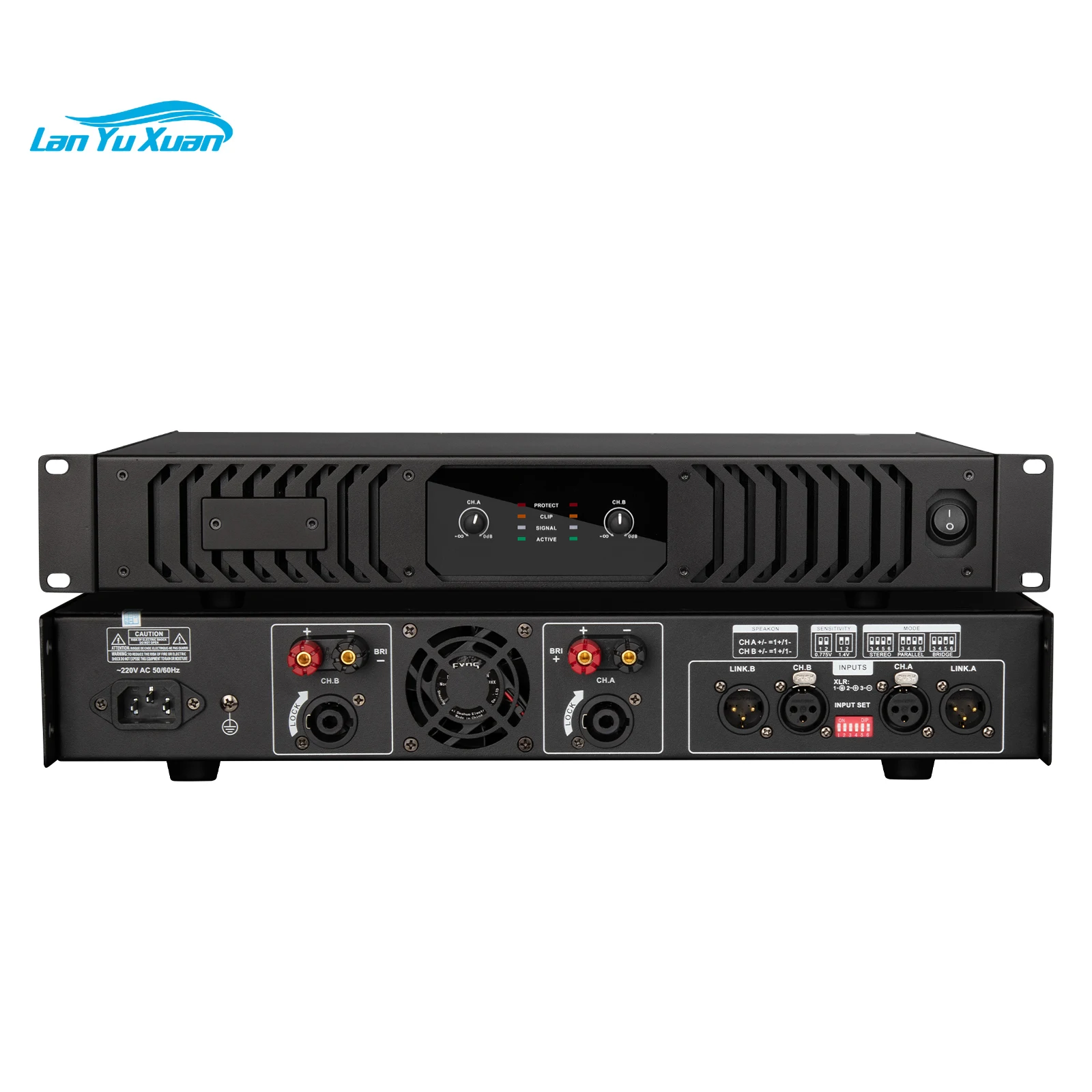 

BA1000 2 Channel Professional Digital Audio Amplifiers 1000W*2 with Class D Amplifier Board Use for DJ Stage