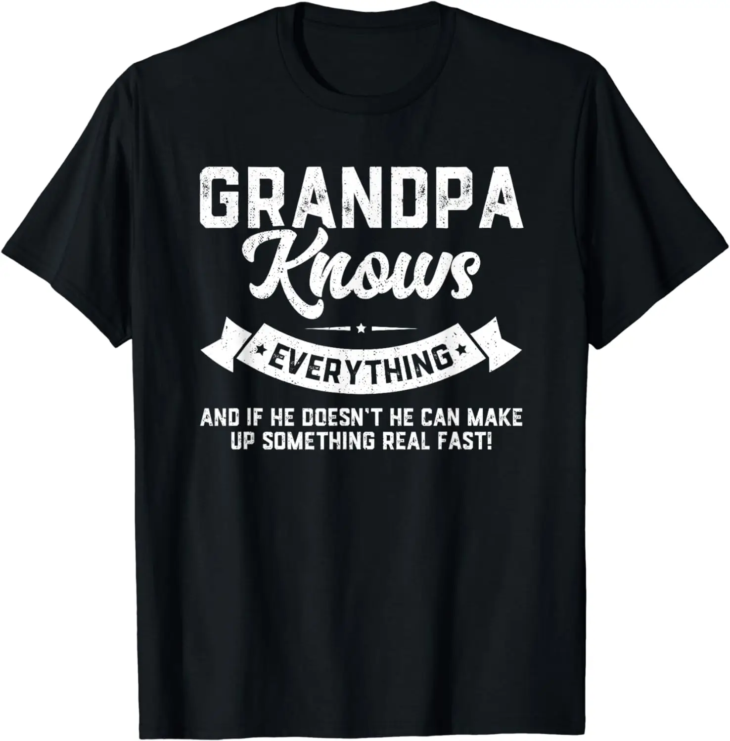 Grandpa Knows Everything Shirt 60th Gift Funny Father's Day T-Shirt