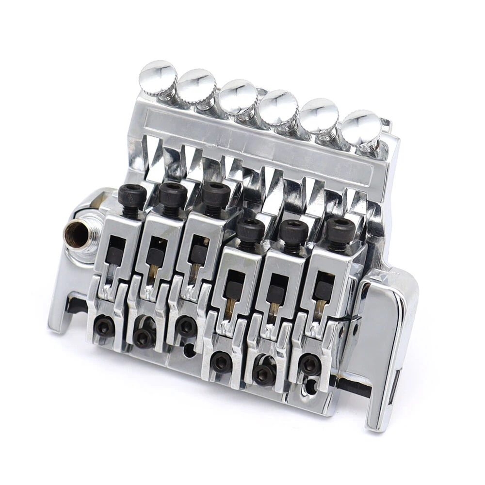 Electric Guitar Tremolo Bridge Double Locking Assembly System Chrome
