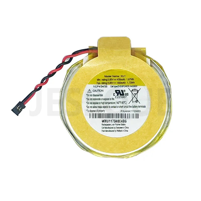 ( Thickness: 4mm  Diameter: 35mm ±0.5mm) 450mAh 3.85V R40350V XU1 Smart Watch Round Type Battery