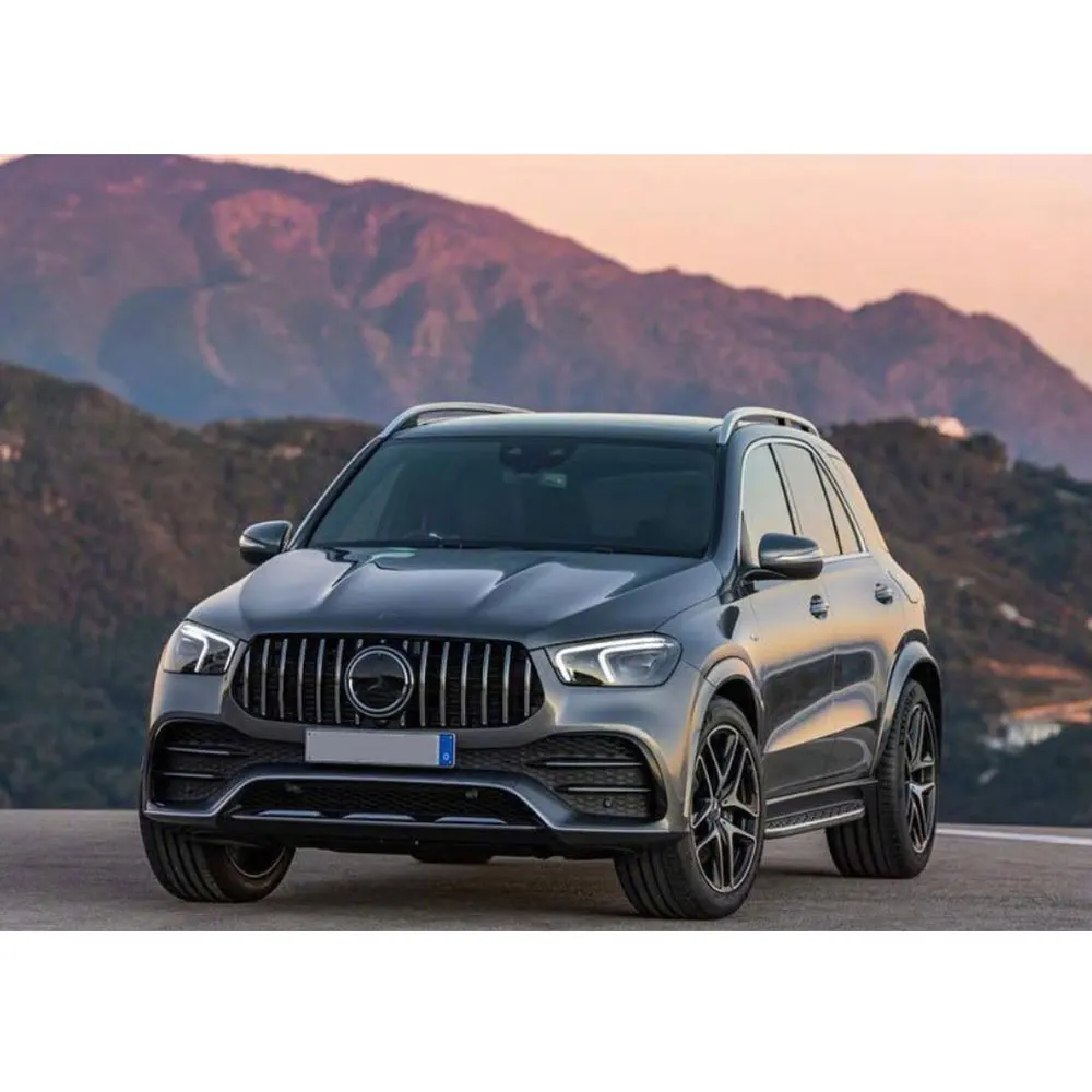 For Benz GLE Class W167 GLE350 GLE450 GLE53 AMG Sport SUV 2020 Carbon Fiber Front Bumper Fog  Canards Splitters  Tuning