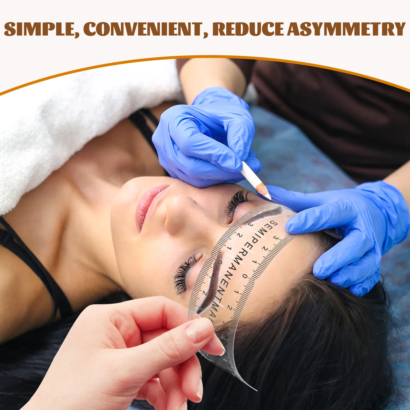 

Eyebrow Tattoo Ruler Flexible Measure Shaper Professional Eyebrow Tool Microblading Caliper Makeup Accessories