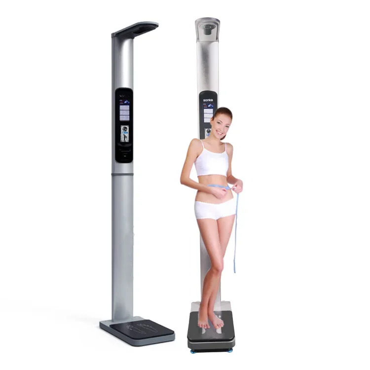 Electronic Balance BMI Machine Ultrasonic Coin Operated Pharmacy Ingredient Measurement Height Weight Scale