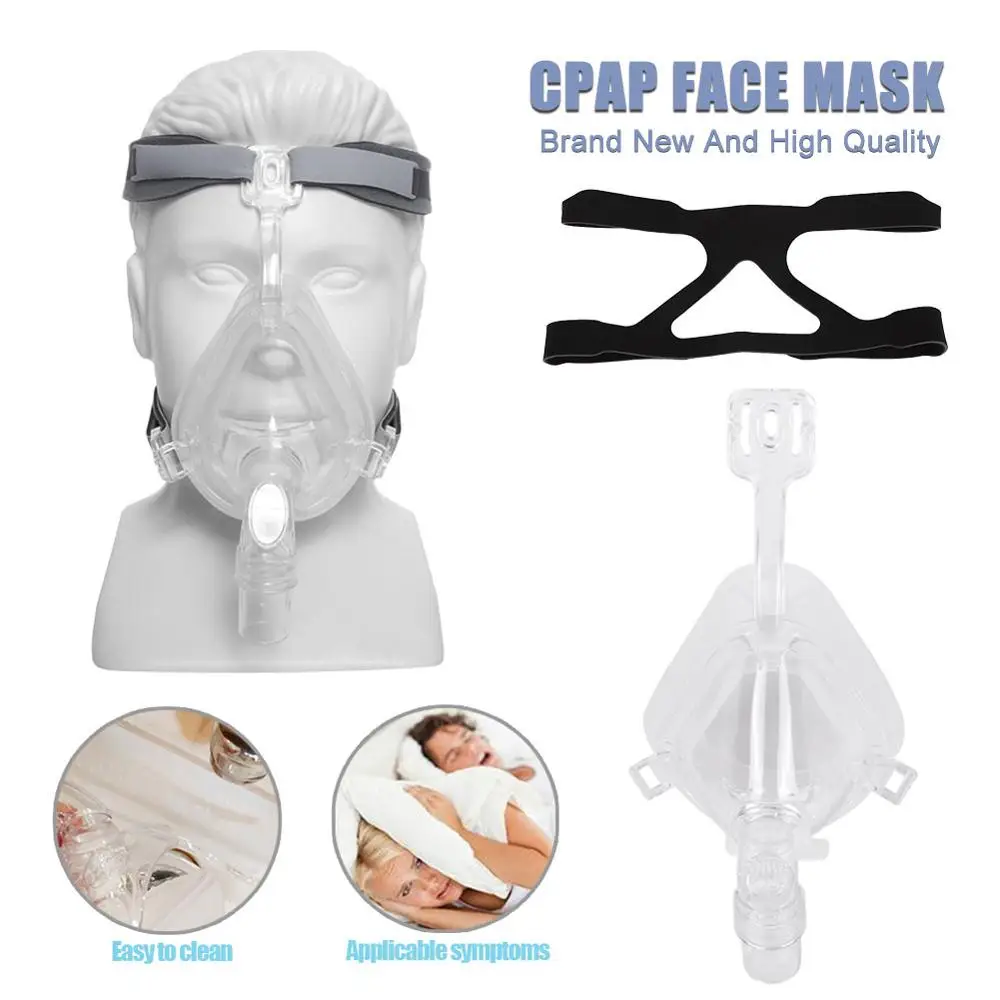 Full Face Mask Auto CPAP  Nasal Mask With Free Headgear 2 Sizes for Sleep Apnea OSAHS OSAS Snoring People