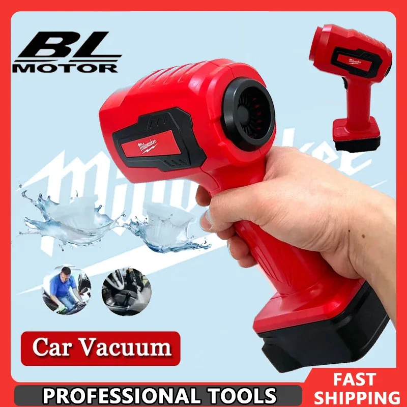 Odkurzacz samochodowy Milwaukee, przenośny, akumulatorowy, ręczny, 120W, z baterią litowo-jonową 18V, 3 w 1, elektryczny odkurzacz do domu i samochodu.