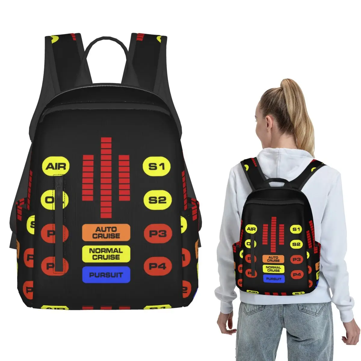KITT Voice Box (Knight Rider) Backpack Large Capacity Boys Girls BookBag School Bag Shoulder Bags for Men Women