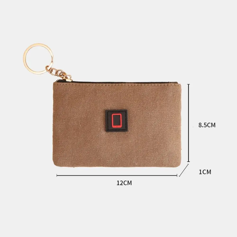 Robuste Geldbörse aus Segeltuch mit Reißverschluss, tragbare Geldtasche, Mini-Geldbörse, Unisex