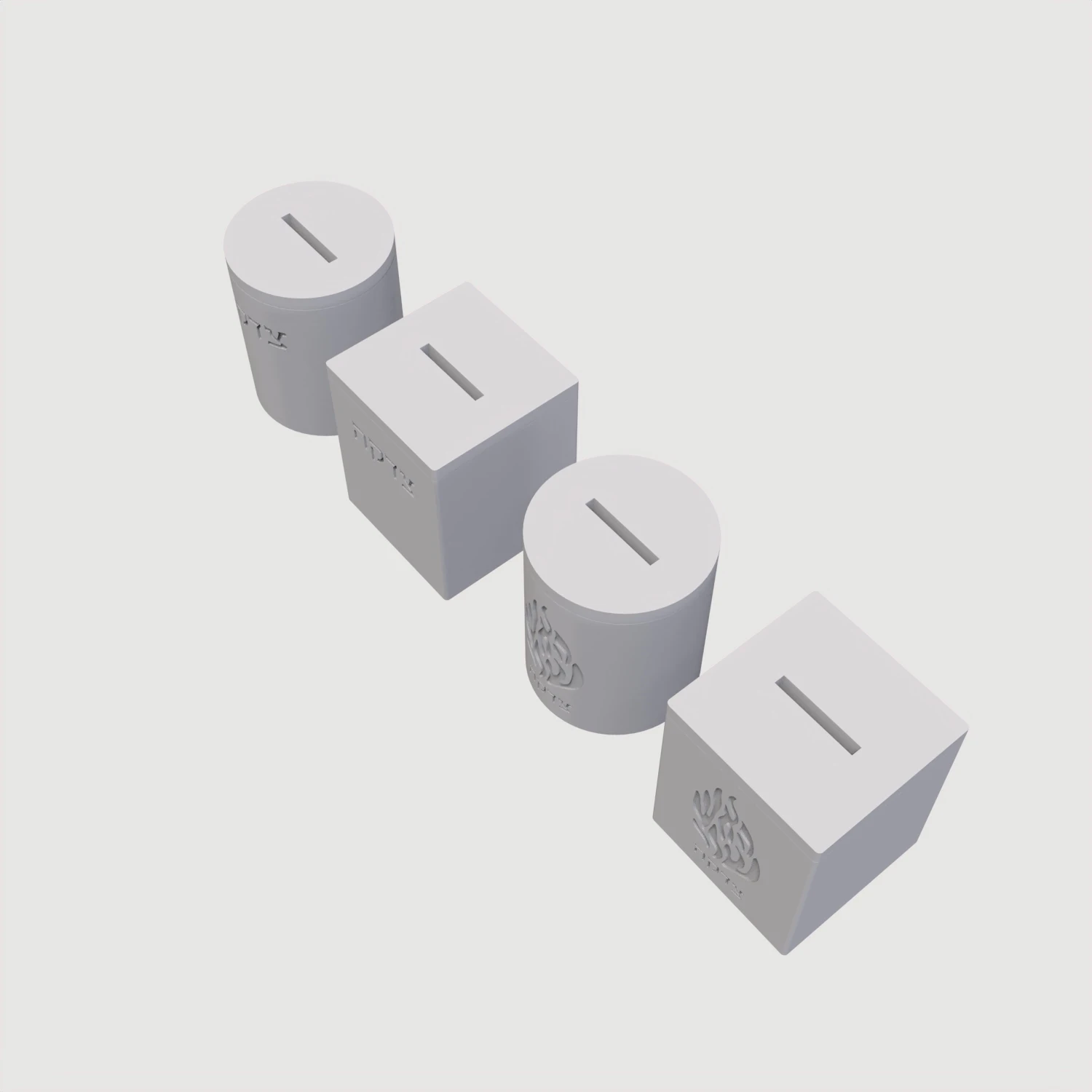 Silikonform für Judaica Tzedakah Box, Silikonform für Münzbank mit hebräischem Text, DIY-Gießform für Zement und Gips, jüdischer Feiertag – Detail 2
