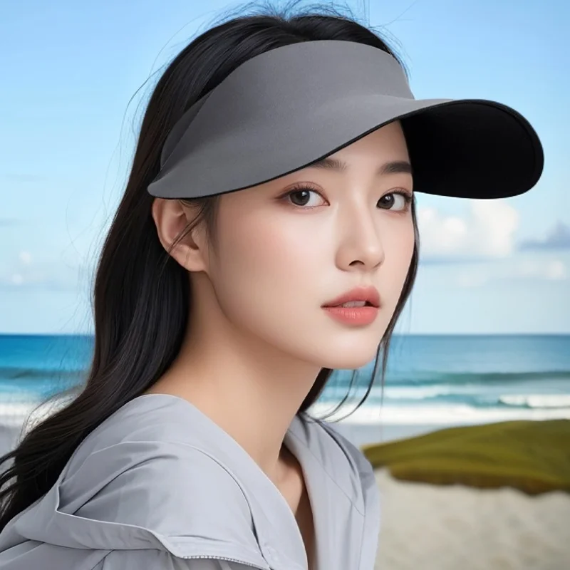 تنفس للطي محيط الرأس الكبير فارغة أفضل قبعة جديدة الأشعة فوق البنفسجية حماية فارغة أعلى الصيف واقية من الشمس قبعة ظلة في الهواء الطلق 2