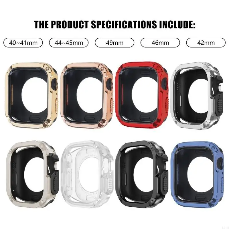

strong TPU PC Protective Bumper Case Smooth & Stylish Watch Case Shock Absorbent Smartwatch Case for Smartwatch Models
