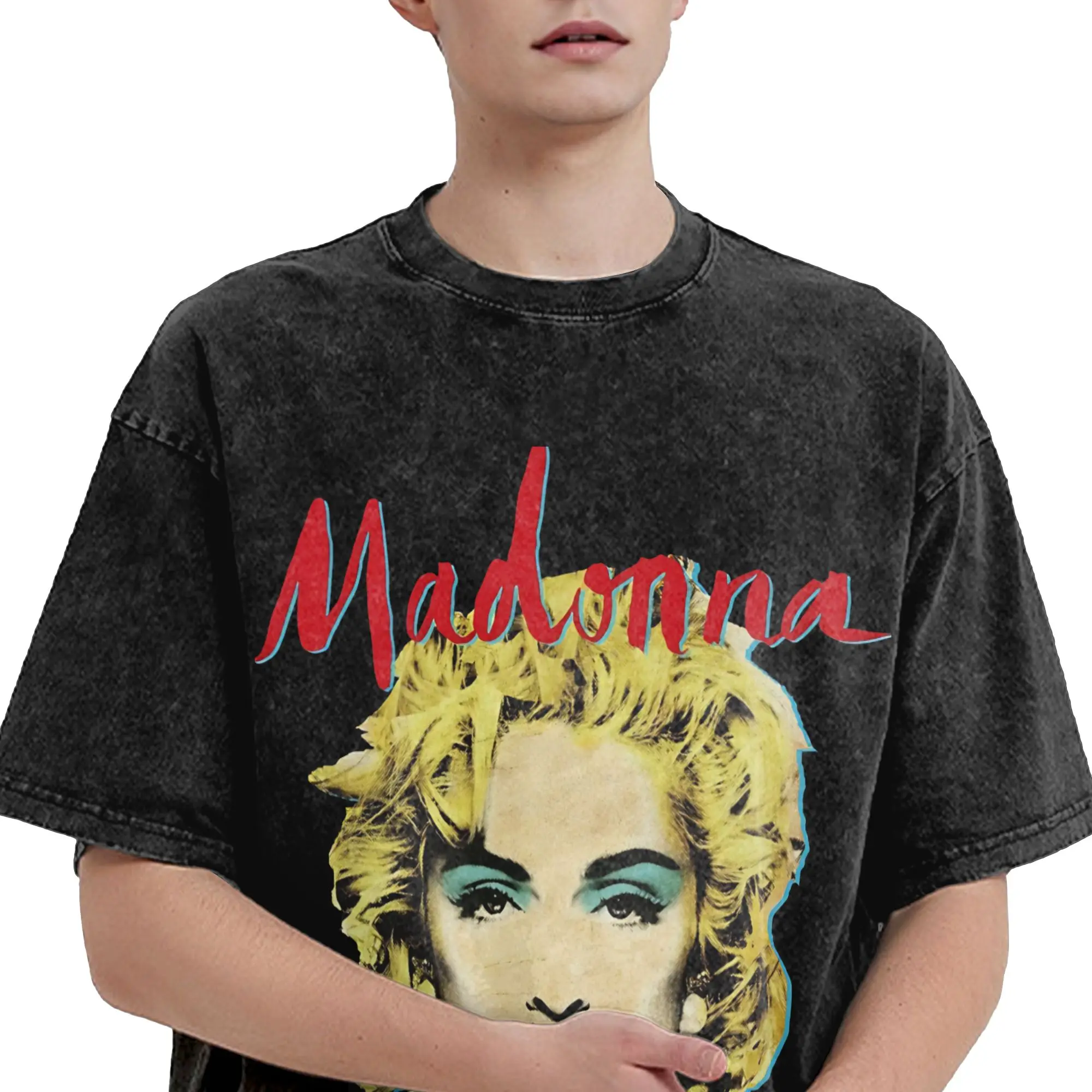 Harajuku Washed Shirts Madonnas CONFESSIONS II Tour 2026  Outfit Vintage T-Shirts Oversize  Streetwear Short Sleeve Printed Tees