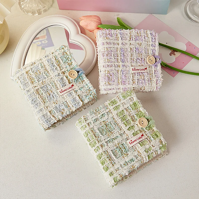 

Ins Cute Pocket Notebook Binder Journal Line Grid Diary Agenda Planner cloth 3 hole mini bandage Notepad School Stationery