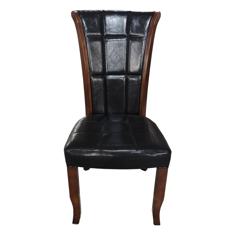 

Factory wholesale simple modern complete solid wood chair soft bag high backrest dining chair home hotel box restaurant chair le