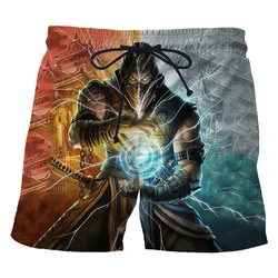 Mortal Kombat 11 Cool Beach Shorts Fighting Game 3D Print Men Women Surfing Board Sports Pants Swimsuits Trunks Kids Clothing