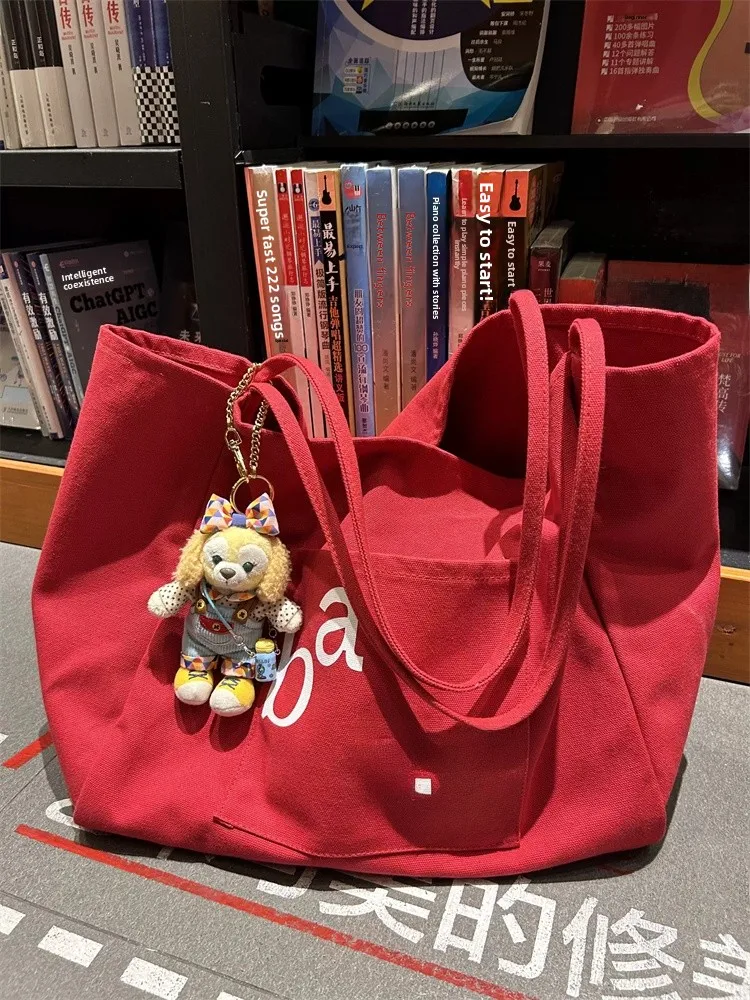 

Large Capaci Canvas Tote Bag 2025 New Faion Universal Single oulder Bag Lazy Sle op Commuting Tote Bag