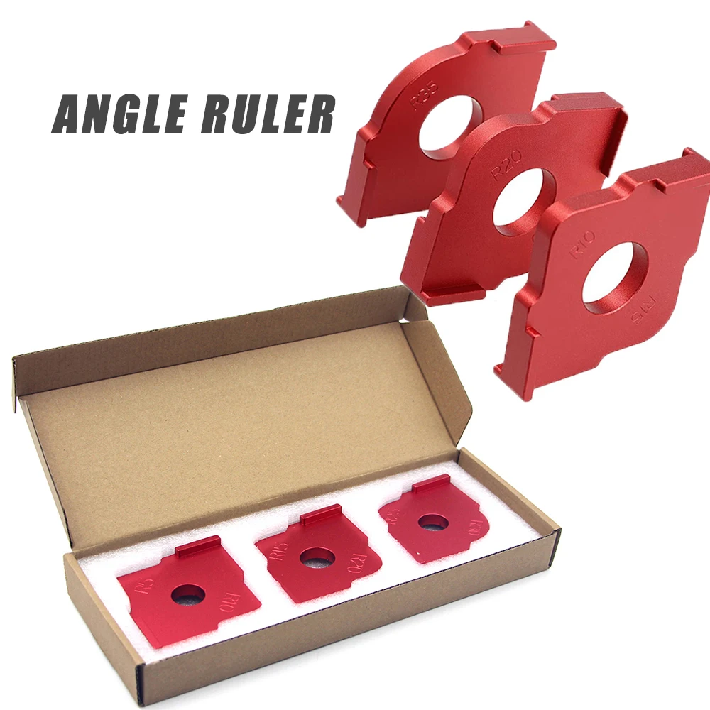 Wood Panel Radius R Plate Router Table Bit Corner Jig Trimming Machine Engraving Machine Round Corner Template Kit