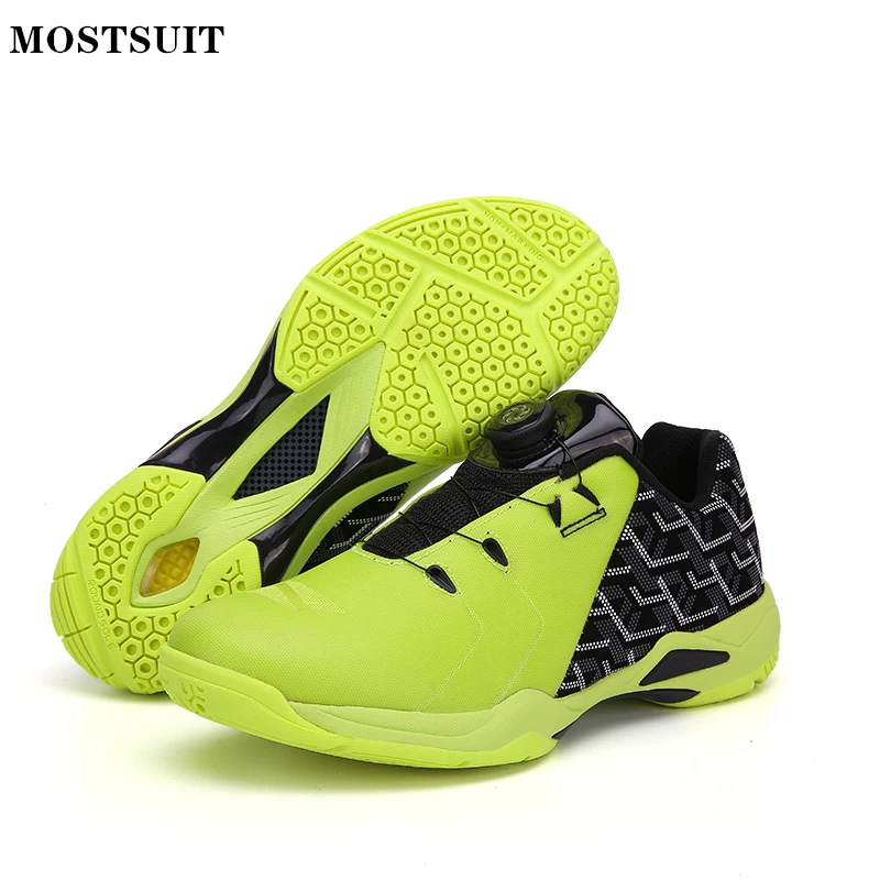 Zapatos de bádminton profesionales para hombre y mujer, zapatillas deportivas con perilla de placa de carbono, tenis de mesa para interiores y