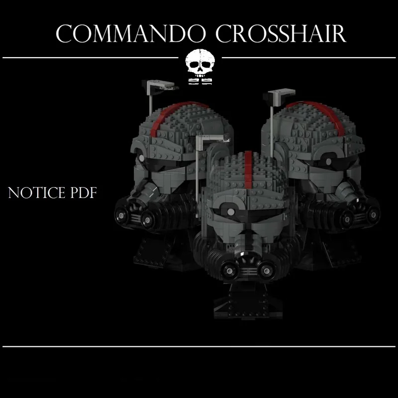 902pcs MOC Helmet Clone Commando Crosshair Star Battle Model Building Blocks Architecture Christmas Gifts Collection Brick Craft