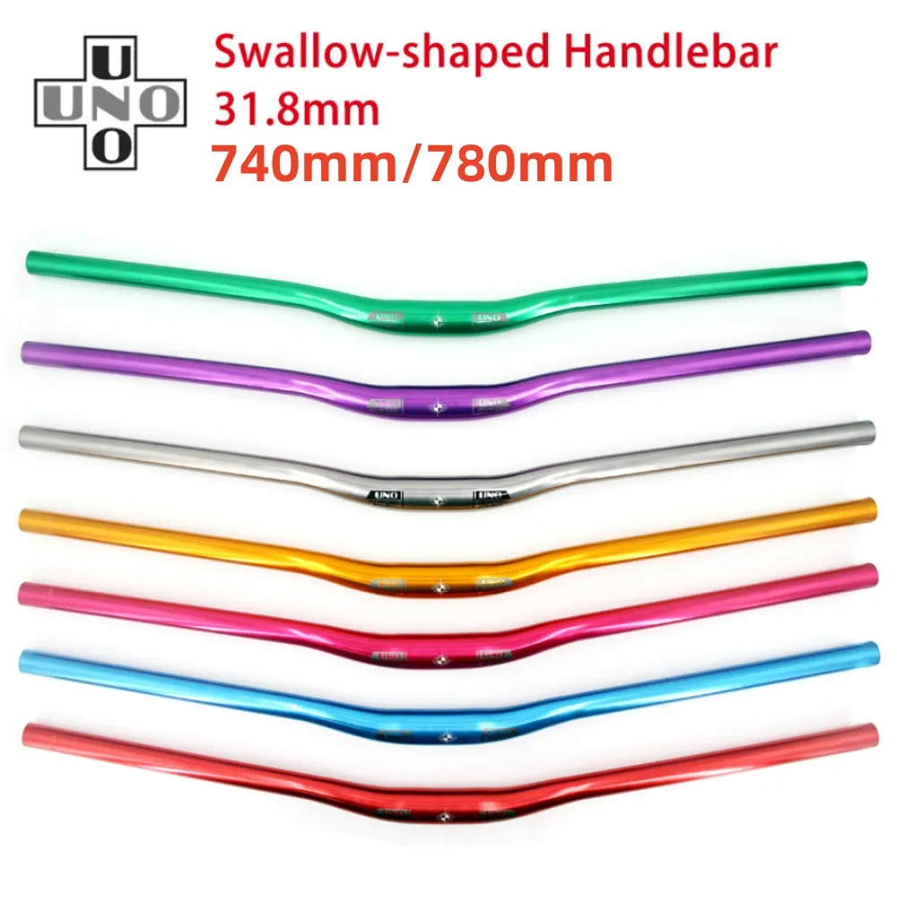 UNO Mtb Handlebars For Mountain Bike 31.8mm Mtb Bike Table For Bicycle Handle Bar 740/780mm Swallow Handlebar Parts Colorful