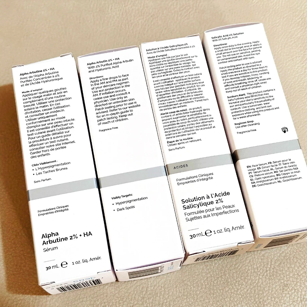 1/2/3pcs New Salicylic Acid 2% / Alpha Arbutine 2% Face Makeup Peeling Solution Ordinary Repair Face Serum Skin Care 30ml