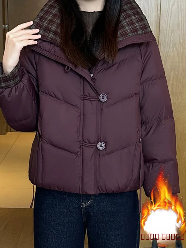 

Trendy Thiened Zipper Pure Color Stand Collar ort Women's Jaet Versatile Commute Korean Sle Long Sve Winter Coat