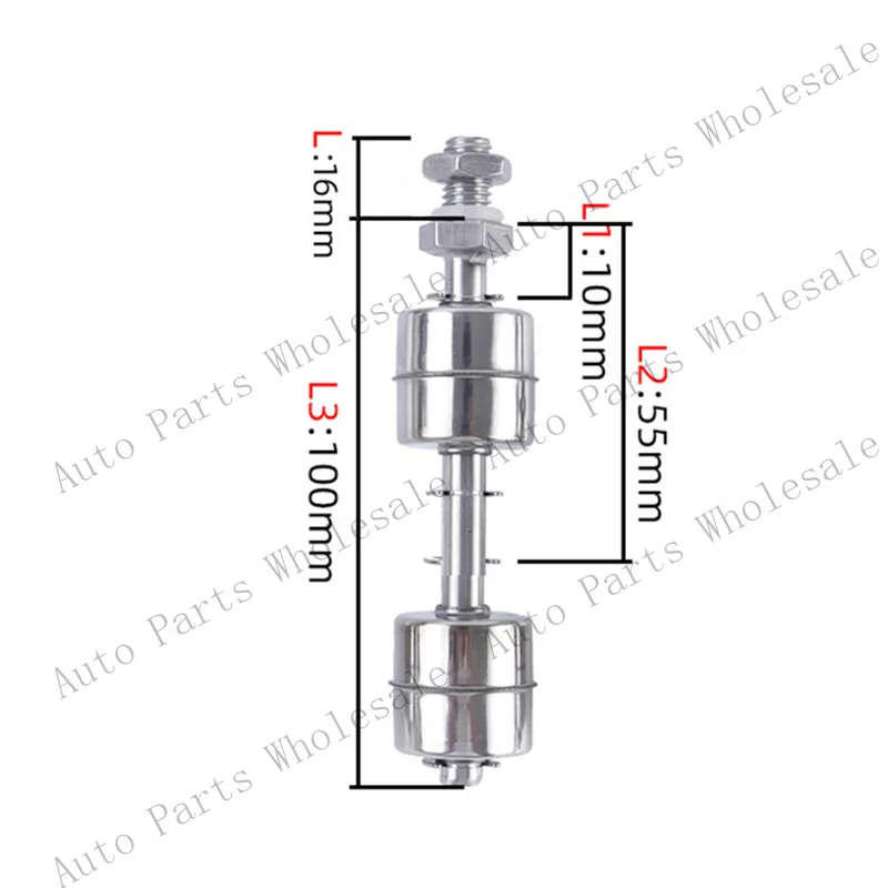 Z for Liquid Water Level Sensor Stainless Steel Double Ball Float Switch Tank Pool US
