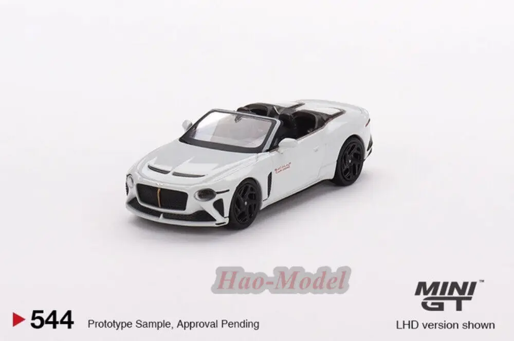 Модель автомобиля TSM MINIGT 1/64 для Bentley Mulliner, литые из сплава, имитация игрушек для мальчиков, подарки на день рождения, хобби, демонстрационные украшения, белый цвет