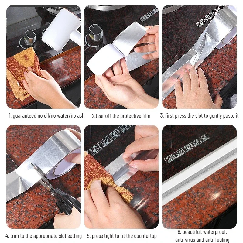 Nastro sigillante impermeabile per la casa Isolamento resistente al calore ad alta temperatura in alluminio per riparazione a prova di perdite di tubi da cucina