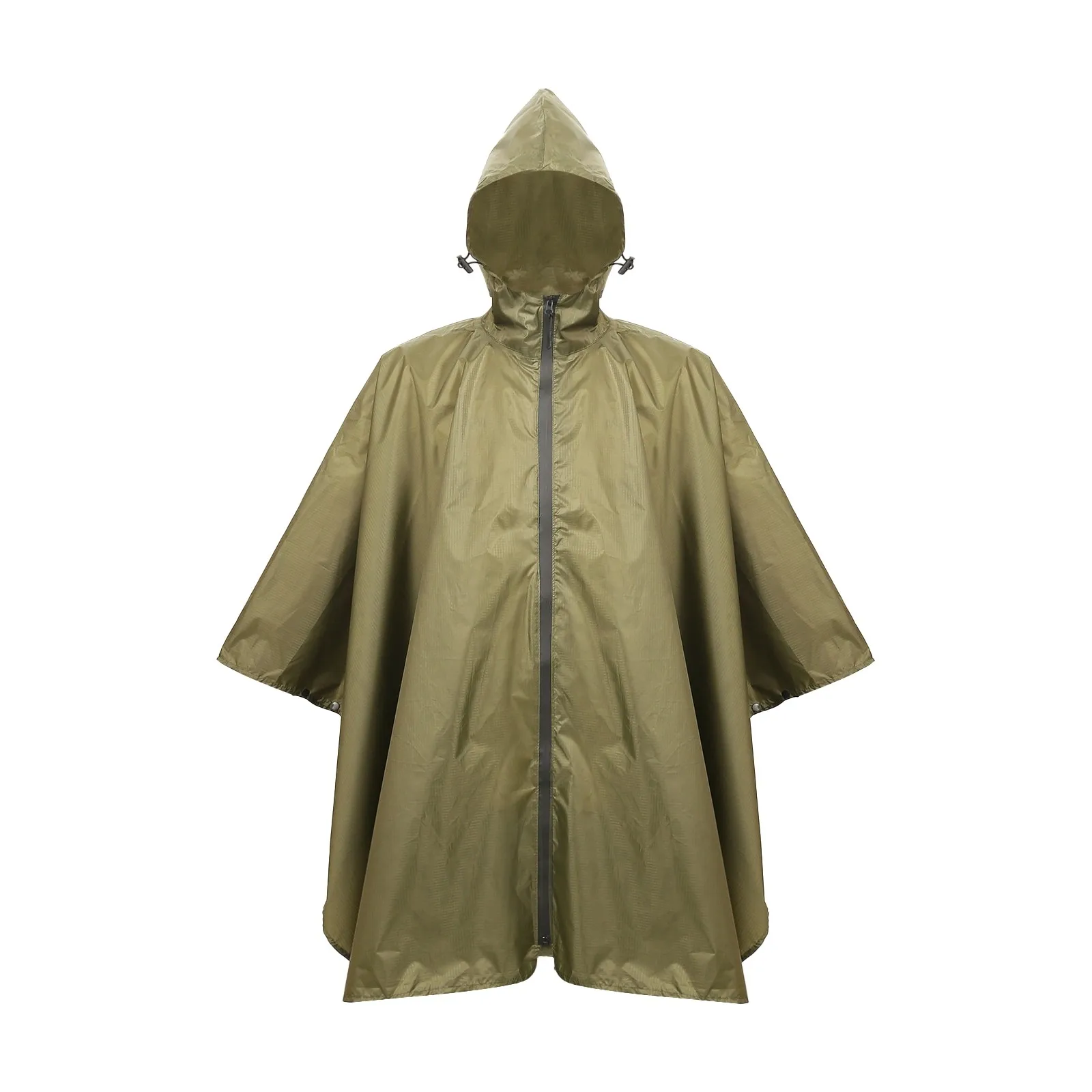 

Neut Outdoor Breathable Waterproof Poncho Zipper Ultra Light Easy Carry Jungle Tactical Raincoat Hiking Travel Outerwears