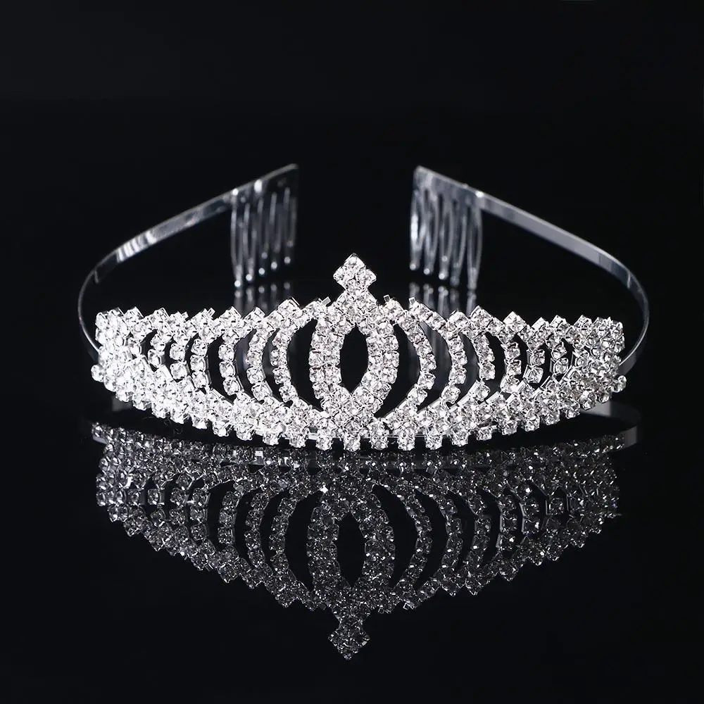 Joyería Infantil, Tocado de Novia, Accesorio para Disfraz de Reina con Peine, Pinzas para el Cabello, Diadema, Aro para el Cabello, Corona de Princesa con Diamantes