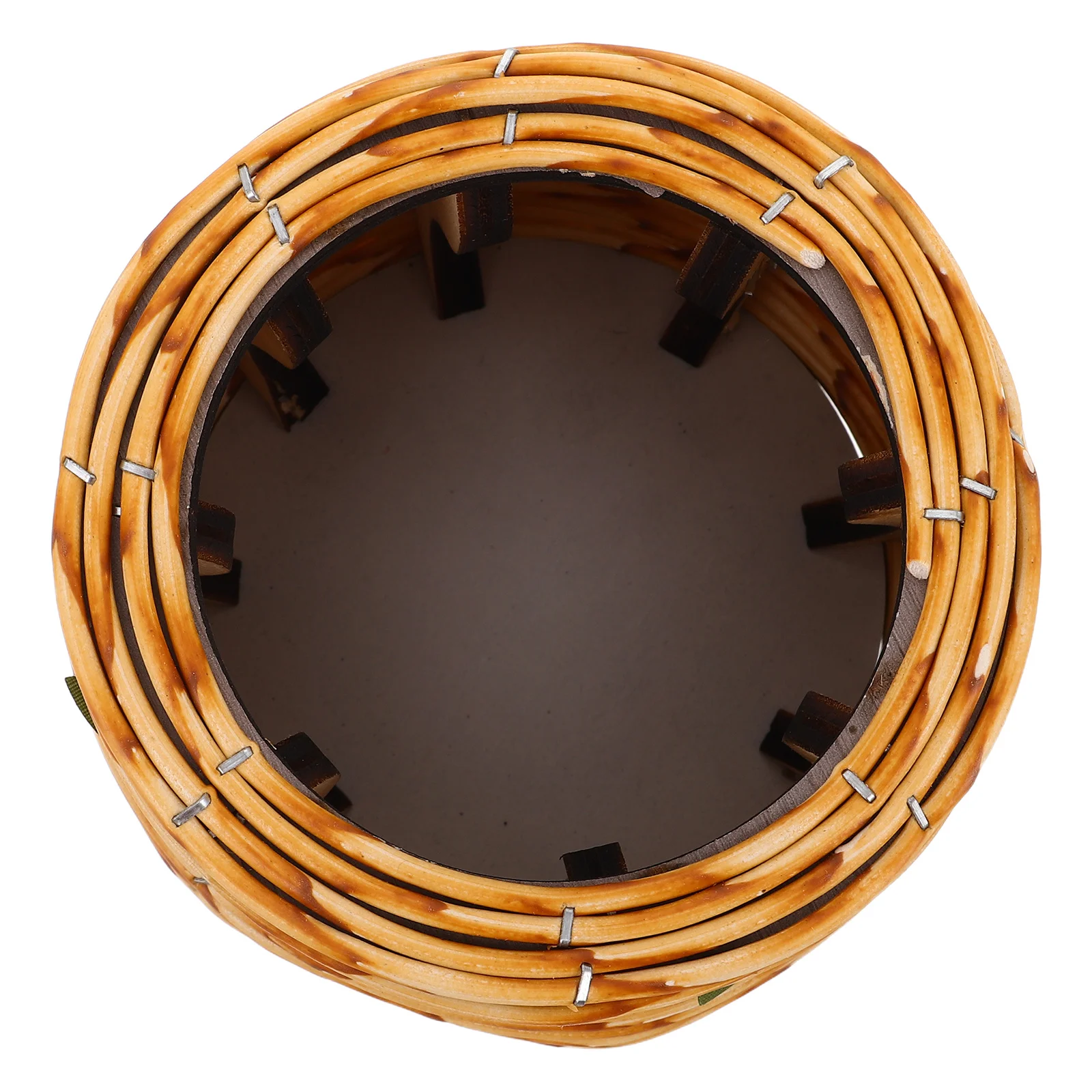 

Handwoven Flower Basket Desktop Decor Resin Wood Decorative Woven Planter Multipurpose Storage Basket Pots Outdoor