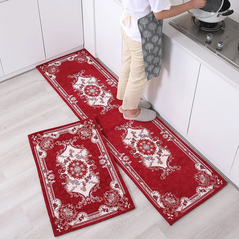 Multi Size Jacquard Kitchen Mat, Long Home Floor Carpets,Hallway Doormat, Delicate Living Room, Rectangle Sofa, Chairs Area Rugs