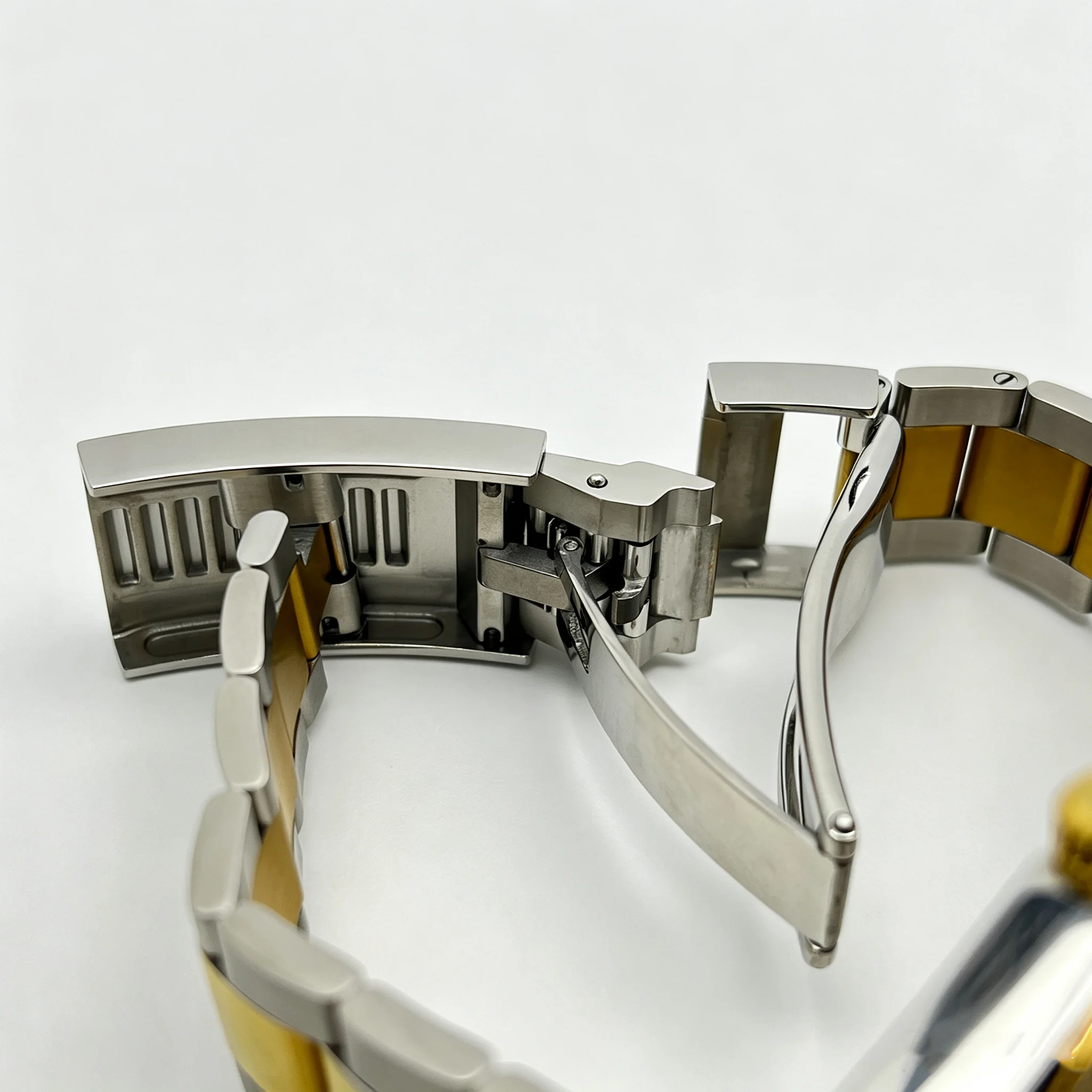 2T YG Gold Diamond Bezel DJ President Jubile Strap Watch Case 36mm/39mm NH35 Mod for NH35 NH36 Movement Sapphire Glass