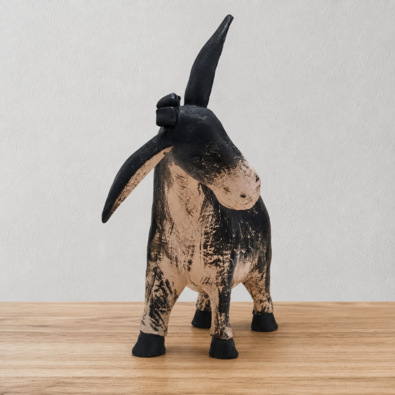 Resin Burro Sculpture Vintage Cartoon Burro Figurine Miniature Ornament Farmhouse Style Compact for Animal Lovers