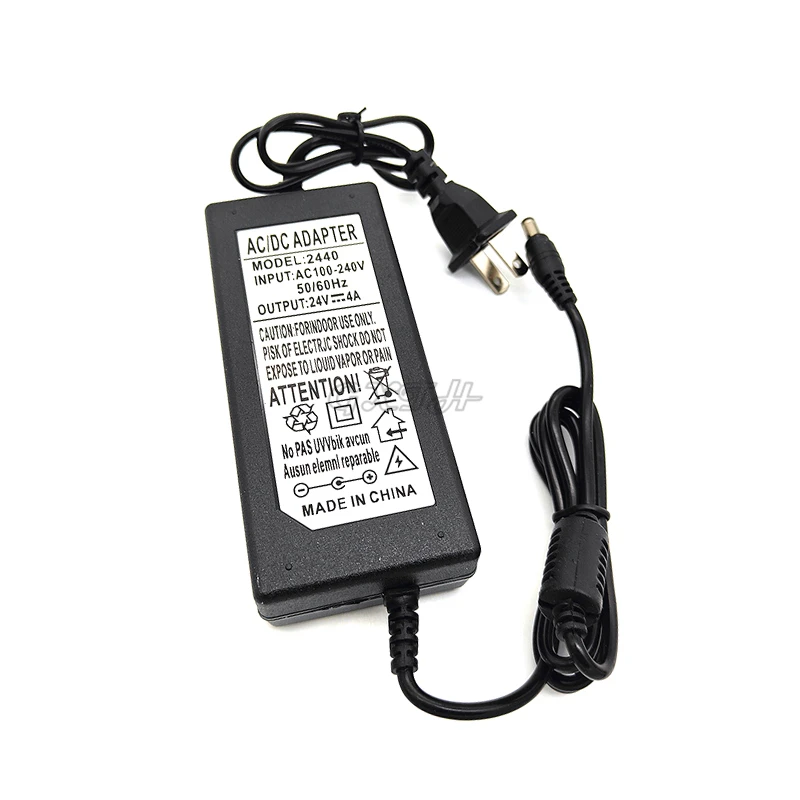 24V/12V 5A/4A Power Adapter Switching Power Supply AC100-240V 50-60HZ Charger Adapter EU US UK Plug