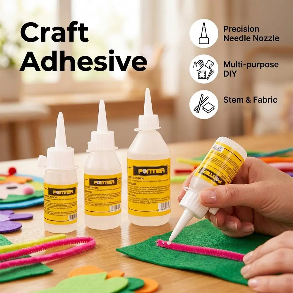 Colle liquide en silicone 30/50/100ml pour autocollants en papier, artisanat DIY, outil fait main pour enfants et étudiants, adhésif domestique, papeterie de bureau et scolaire