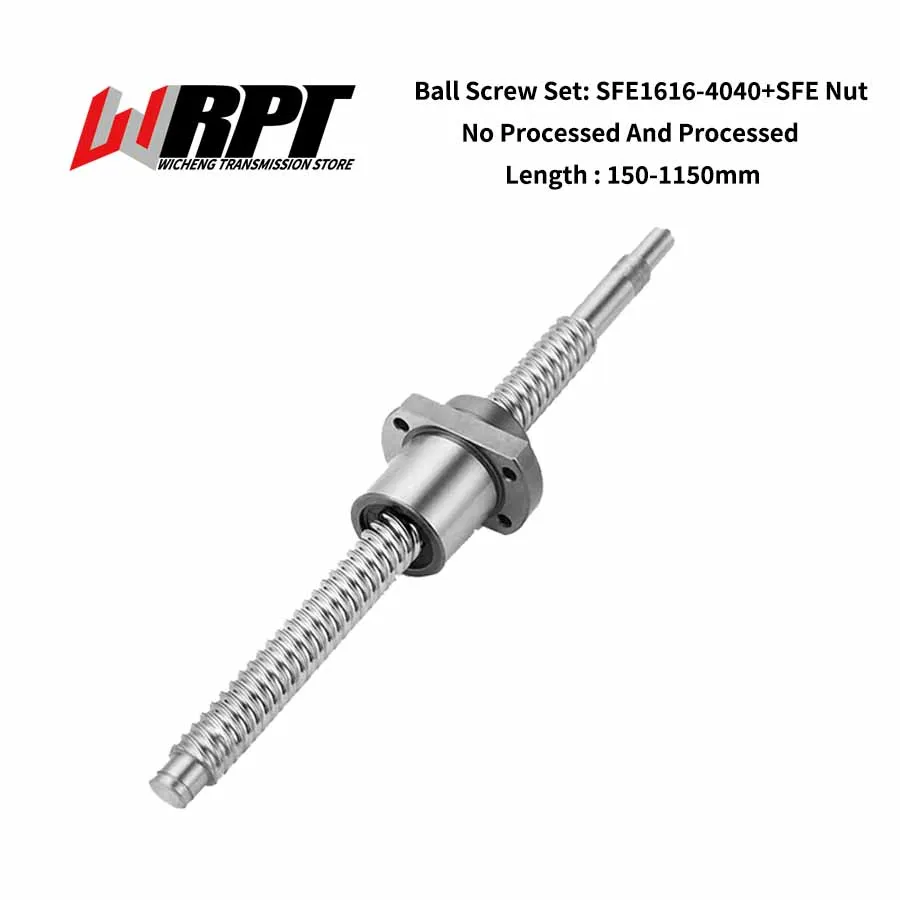 High Precision C7 Ball Screw Set Guide SFE1616 SFE2020 SFE2525 SFE3232 With Ball Nut Roller Ballscrew 150mm-1150mm End Machined