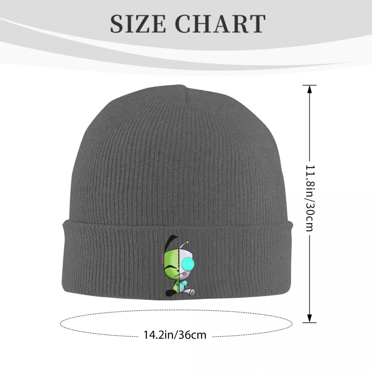 Invaders Zims Beanie Hats cartoon Y2K Cool Caps Men Women Unisex Outdoor Knitting Hat Autumn Winter Custom Head Wrap Beanie Hat