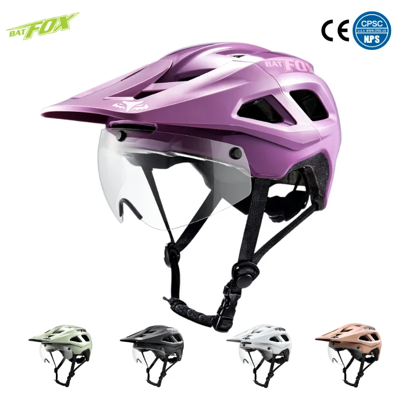 

BATFOX Bike Helmet Magnetic Goggle speedframe Ultralight Sports Cycling DH Road Mountain Safety Cap Man Women MTB Bicycle Helmet