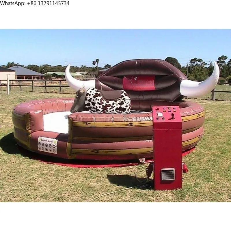 Commercial used adults mechanical  games rodeo bull riding machine controls inflatable mechanical bull ride for sale