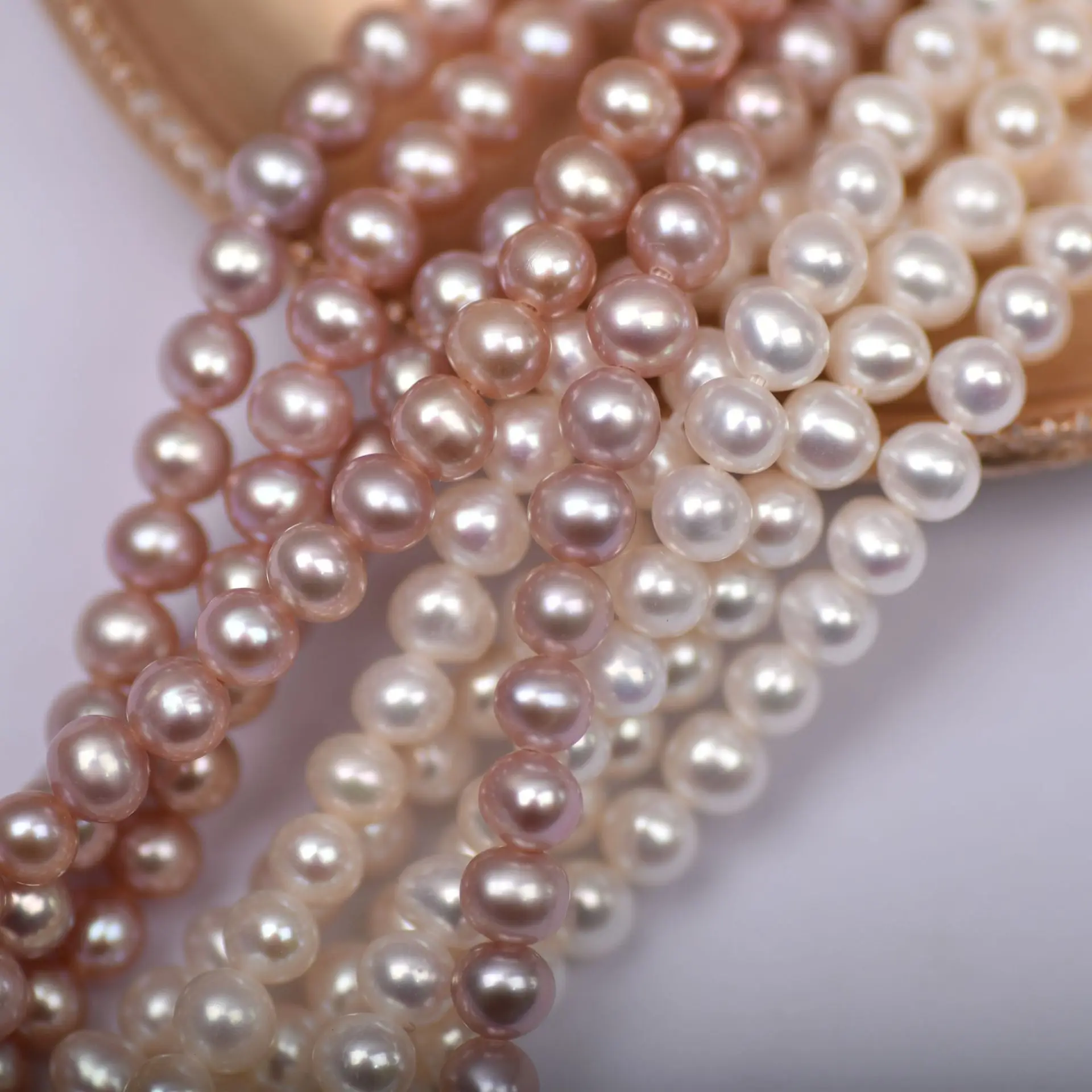 4-5mm AA+ Natural Freshwater Pearl Near Round Shaped Bead Charms for DIY Women Men Necklace Bracelets Jewelry Making Accessories