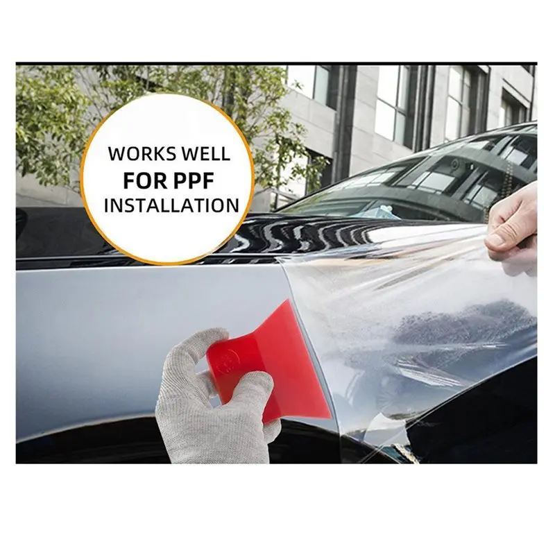 Anti-Scratch Rubber Scraper Squeegee Vinyl Wrap Roll Tool PPF Different Hardness Soft TPU Mini Window Tint Tool
